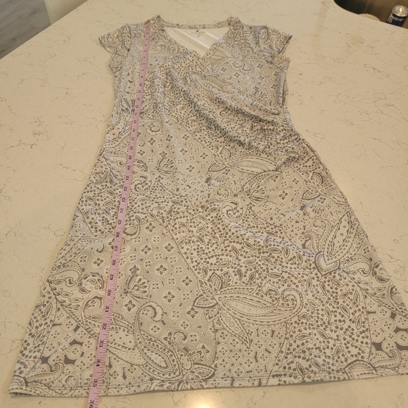 Athleta Nectar faux wrap white and gray athletic dress size small - Picture 8 of 9